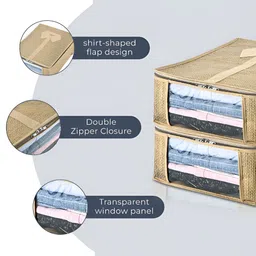 Aura Gold-Toned & Transparent 12 Pieces Lining Multi-Utility Organisers image 3