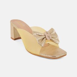Rubeezz Solid Party Block Sandals with Bows-picture-2
