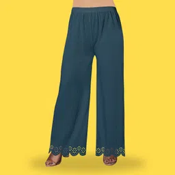 kiran impex Pack of 3 Women Straight Fit Multicolor Lycra Blend Trousers image 2