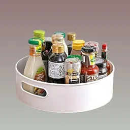 azyex Plastic complete rotation Swiveling Storage Shelf – Indoor & Cooking Area Storage Basket-picture-19