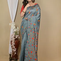 DipDiya Floral Embroidered Taant Saree-picture-50
