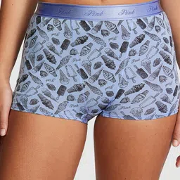 Victoria's Secret Women Pink Logo Printed High-Waist Boy Short Briefs-image-48