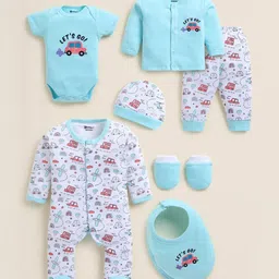 MooNKids Infant Printed Pure Cotton Baby Apparel Gift Set-picture-21