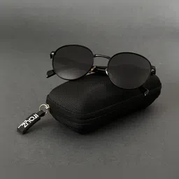 Irayz Unisex Black Lens & Black Round Sunglasses with-picture-23
