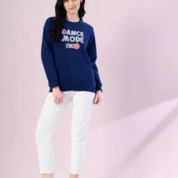 Mast & Harbour Women Typography Printed Pullover Sweatshirt-picture-16