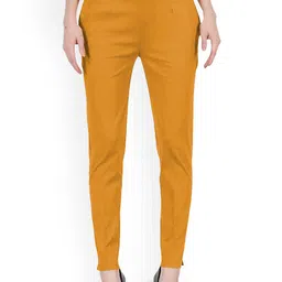 MIXFIT Women Slim Fit Mid-Rise Cotton Trousers-image-71