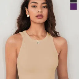 CILIMILI Pack Of 3 Crop Tank Top-image-69