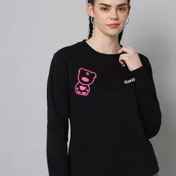 GRIFFEL Women Graphic Printed Round Neck Sweatshirt-picture-36