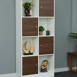 Royaloak Brown & White Wooden Combination Milan Italian Book Shelf-picture-42