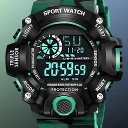 SWADESI STUFF Unisex Kids Dial & Bracelet Style Straps Analogue Automatic Watch ARMY GREEN 2025-picture-45