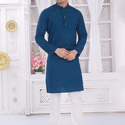 DIVISIVE Men Embroidered Thread Work Kurta-picture-16