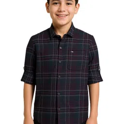 CHARCHIT Boys Comfort Tartan Checks Checked Casual Shirt-picture-25