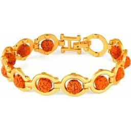 Divine souvenirs Unisex Gold-Plated Rudhraksha Wraparound Bracelet-picture-50