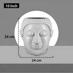 GARDEN'S NEED 2-Pcs Grey Textured Planters image 3