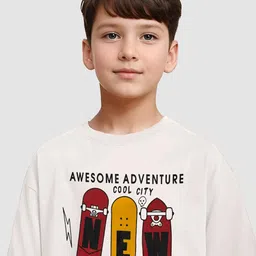 NATRIS Boys White Polo Collar Tshirts image 4
