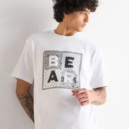 THE BEAR HOUSE Men Typography Printed Round Neck Cotton Oversized T-shirt-picture-10