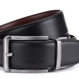 roadster Men Casual, Evening, Formal, Party Black Artificial Leather Reversible Belt image 2