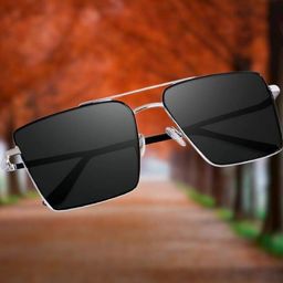Arzonai Unisex Black Lens & Silver-Toned Sunglasses with-picture-3