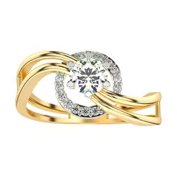 VALANOVA Yellow Gold Plated Sterling Silver Certified 0.27 Ct Lab Grown Diamond Ring-picture-43