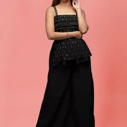 PARROT CREATION Embroidered Straight Sequinned Kurti With Sharara And Dupatta-picture-9