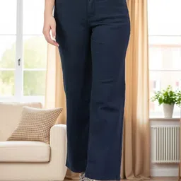 DressBerry Women Bootilicious Wide Leg High-Rise Stretchable Jeans-picture-10