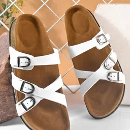 CORSICA Women Open Toe Flats With Buckles-image-72