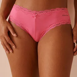 La Vie en Rose Mid-Rise Lace-Trim Bikini Briefs 20100554-60102-XS-picture-27