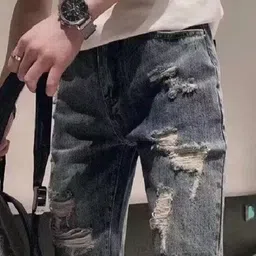 StyleCast Men Washed Distressed Regular Fit Denim Shorts image 3