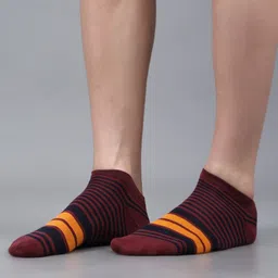 Force NXT Men Pack Of 3 Striped Ankle-Length Socks image 4