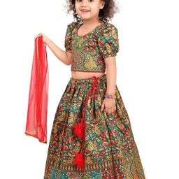 Pragya Exclusive Girls Printed Silk Ready to Wear Lehenga & Choli image 5