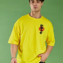 SMARTEES Men Graphic Printed Round Neck Cotton Oversized T-shirt-picture-25