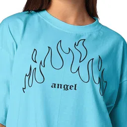 STATUS MANTRA Typography Printed Short Sleeves Round Neck Pure Cotton T-shirt image 3