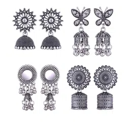 Sangria Alloy Silver-Plated Earrings-picture-30