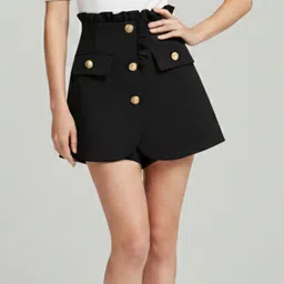 addyvero Solid Women Black Skort-picture-35