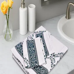 RRC Blue & White 3 Pieces Printed Cotton 250 GSM Towel Set-picture-25