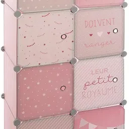 zivety 8-Shelf 8 Door almirah of clothes, cupboard clothes , wardrobe plastic almirah PP Collapsible Wardrobe image 4