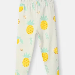 Nauti Nati Infant Girls Pineapple Printed Mid-Rise Ankle-Length Leggings-picture-39