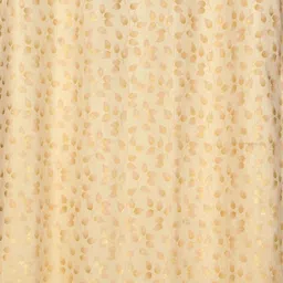 GEET CREATIONS Cream-Coloured & Beige Set of 2 Floral Window Curtain image 4
