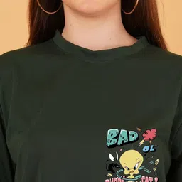 LECOWAR Women Pack Of 2 Graphic Printed Drop Shoulder T-shirt image 4