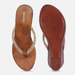 Anouk Women Embellished T-Strap Flats image 5