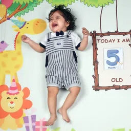 NEW COMERS Green & Pink Cartoon Characters Mild Winter 210 GSM Single Bed Blanket image 1