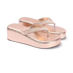 STEPIZIA Ethnic Peach Heel Wedge Sandals image 4