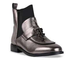 Ronnie Grey Women Block Heel Slip-On Regular Boots image 2