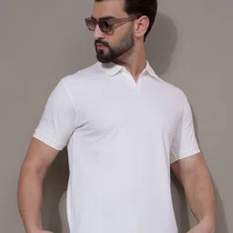Crimsoune Club Men Solid Polo Collar Cotton Slim Fit T-shirt-picture-22