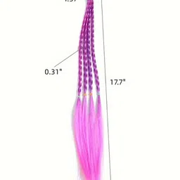 LYTIX Set Of 10 Assorted Ponytail Holders With Hair Extensions image 5