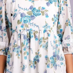 Jyoti Skyblue Chiffon Women Dress image 3