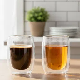 TASKHOUSE Transparent Solid Glass Transparent Cups Set of Cups and Mugs-picture-22