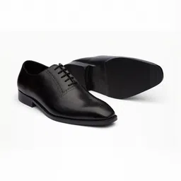 Dapper Shoes Co. Medallion Men Laser Cut Leather Square Toe Lace-Ups Formal Oxfords Shoes image 5