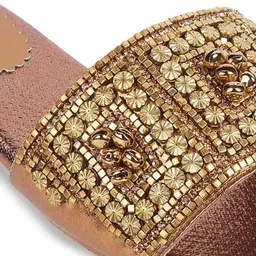 Cheemo Women Ethnic Embellished Block Heel Sandals image 3