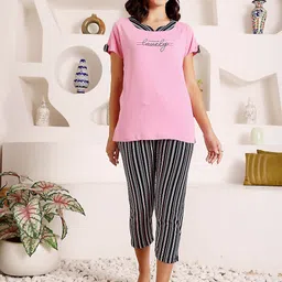 Bodycare Women Round Neck Printed Night suit-picture-36